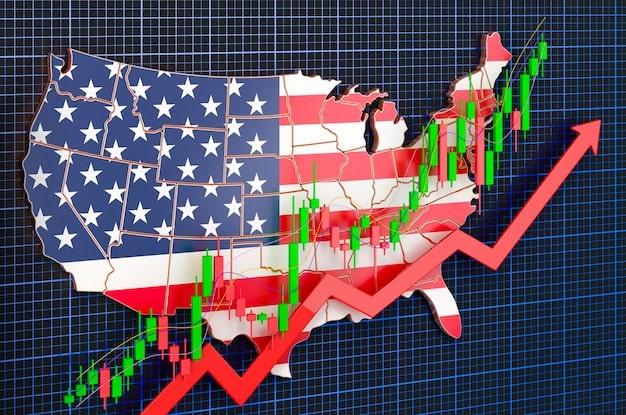 A visual depicting rising tariffs on various goods moving between the United States and its major trading partners, using lines and charts to illustrate the flow and value of affected products.
