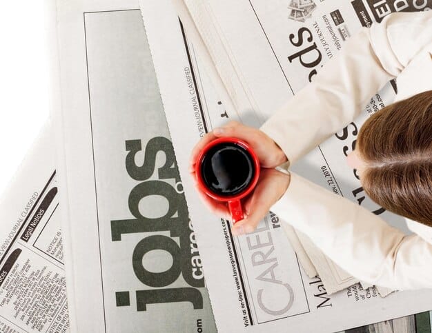 A close-up of a newspaper headline reading 