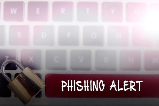 A close-up of a computer screen displaying a fraudulent phishing email, with various warning signs and attempts to solicit personal information.
