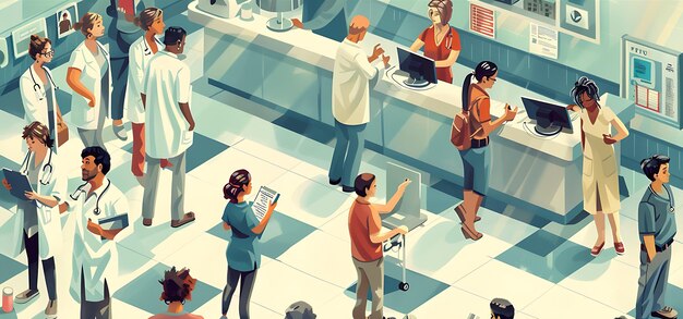 A digital illustration depicting the different phases of a clinical trial, showing diverse people participating in medical studies. Each phase is labeled with its primary goal and a small icon representing the activity (e.g., a syringe for testing, a heart for safety).