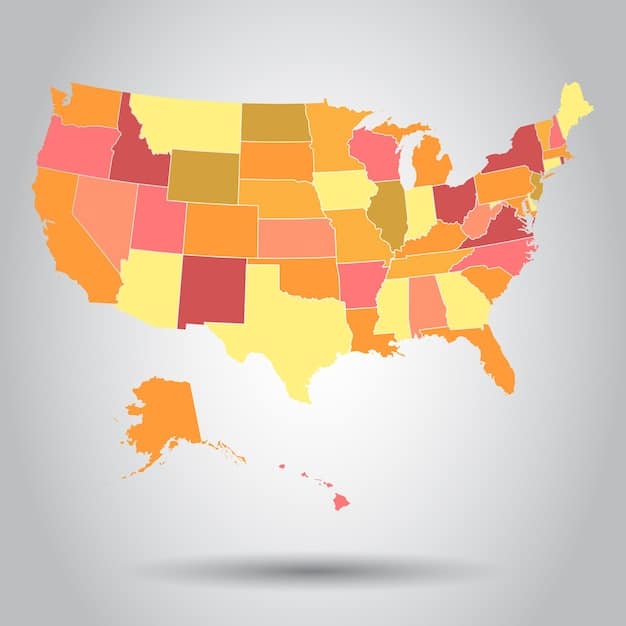 A detailed map of the United States, with several states highlighted in red and orange, indicating the areas under a severe weather alert. The map also shows weather symbols such as thunderstorms, tornadoes, and heavy rain in the affected regions.
