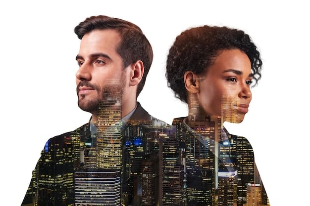 A split image comparing two possible futures: on one side, a vibrant, prosperous city with thriving businesses and happy citizens, representing a scenario where the debt is managed effectively. On the other side, a desolate urban landscape with closed businesses and struggling citizens, representing the potential consequences of unchecked debt.