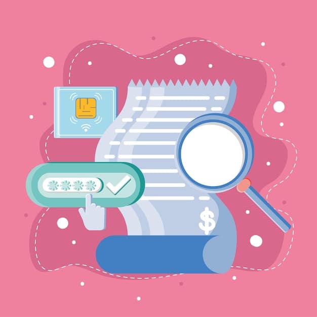 A digital illustration depicting a magnifying glass over a stack of tax documents, symbolizing the need for careful review and understanding of the new tax laws.