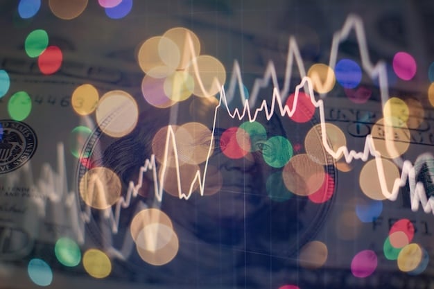 A close-up shot of various financial charts and graphs, highlighting trends in inflation, employment, and GDP growth. The image should convey the complexity of economic analysis and forecasting.