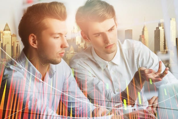 A split image contrasting the impact of interest rates on businesses and consumers. On one side, businesses are shown expanding and investing; on the other, consumers are depicted making purchases and managing their finances.
