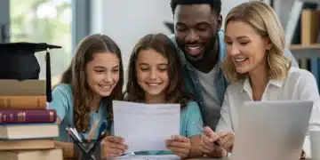 Family reviewing documents for education tax credits 2026