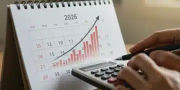 Calendar page for 2026 with a 2.8% COLA increase graph and financial planning tools.