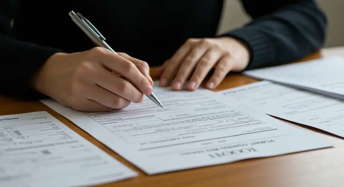 Student actively completing college application form