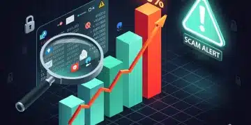 FTC Alerts: New Online Scam Guidelines & 18% Increase in 2025 Graph showing an 18% increase in online scam reports by 2025