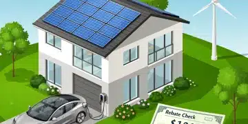 Modern home with solar panels and wind turbine, representing residential clean power adoption